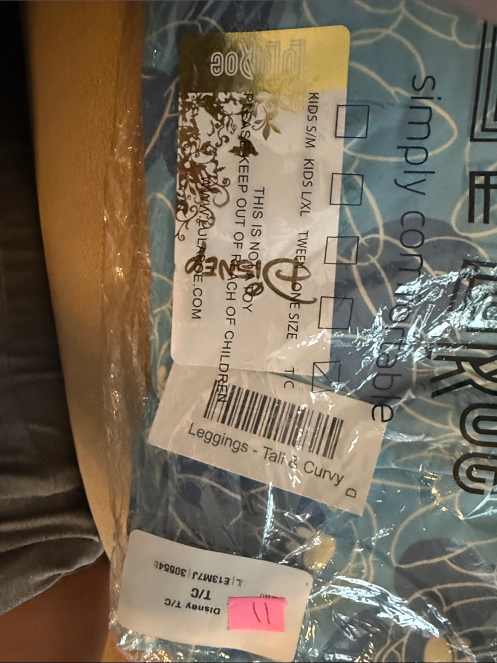 LuLaRoe Light Blue Minnie Mouse Leggings - Picture 4 of 5